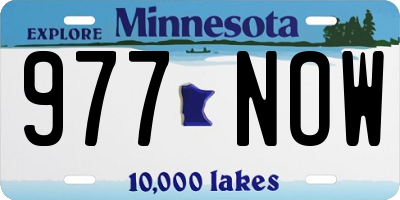 MN license plate 977NOW