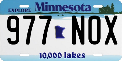 MN license plate 977NOX