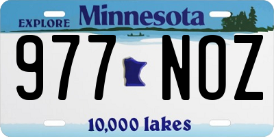 MN license plate 977NOZ