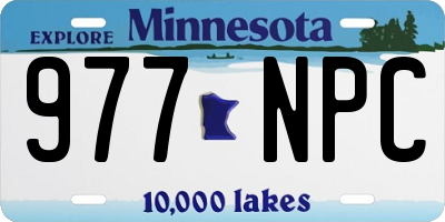 MN license plate 977NPC