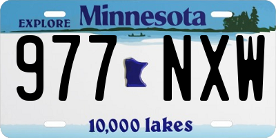MN license plate 977NXW
