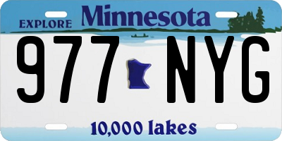 MN license plate 977NYG