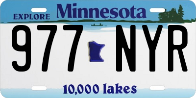MN license plate 977NYR