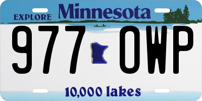 MN license plate 977OWP