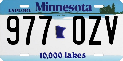 MN license plate 977OZV