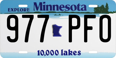 MN license plate 977PFO