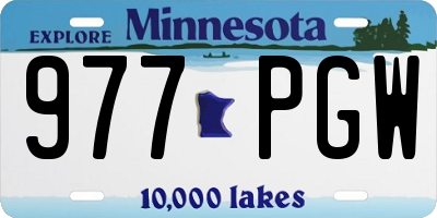 MN license plate 977PGW
