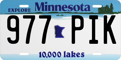 MN license plate 977PIK