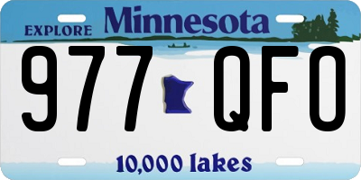 MN license plate 977QFO