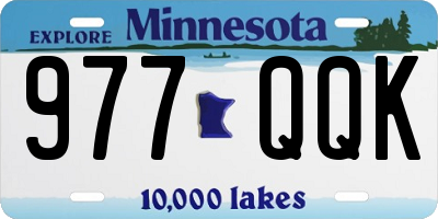 MN license plate 977QQK