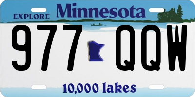 MN license plate 977QQW