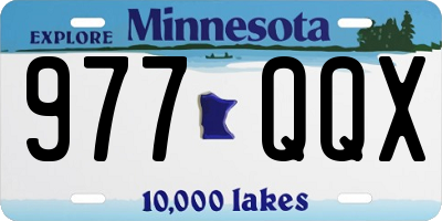 MN license plate 977QQX