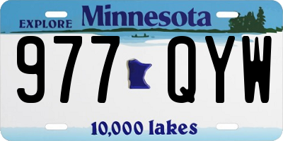 MN license plate 977QYW