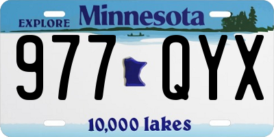 MN license plate 977QYX