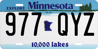 MN license plate 977QYZ