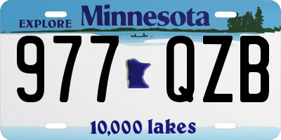 MN license plate 977QZB