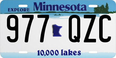 MN license plate 977QZC
