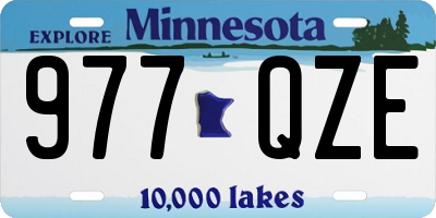 MN license plate 977QZE