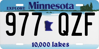 MN license plate 977QZF