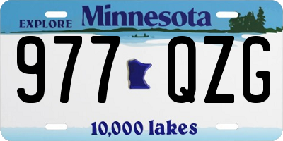 MN license plate 977QZG
