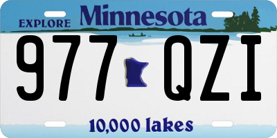 MN license plate 977QZI