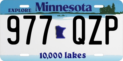MN license plate 977QZP