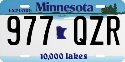 MN license plate 977QZR