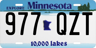 MN license plate 977QZT