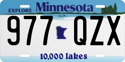 MN license plate 977QZX