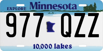 MN license plate 977QZZ