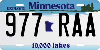 MN license plate 977RAA