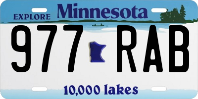 MN license plate 977RAB
