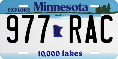 MN license plate 977RAC