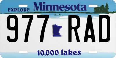 MN license plate 977RAD
