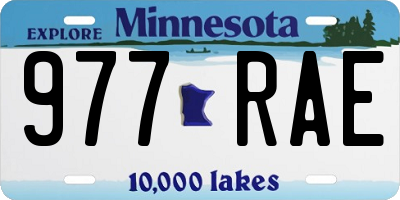 MN license plate 977RAE