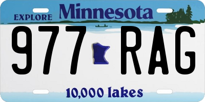 MN license plate 977RAG