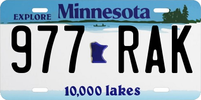 MN license plate 977RAK