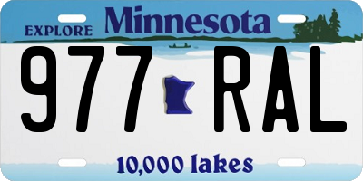 MN license plate 977RAL