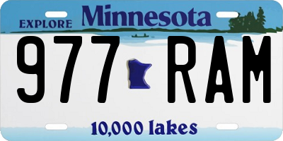 MN license plate 977RAM