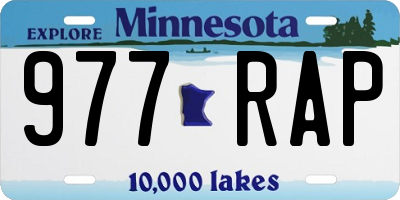 MN license plate 977RAP