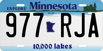 MN license plate 977RJA