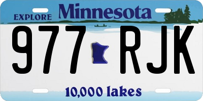 MN license plate 977RJK