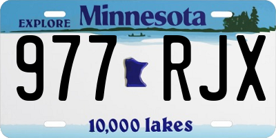 MN license plate 977RJX