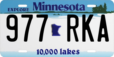 MN license plate 977RKA