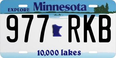 MN license plate 977RKB