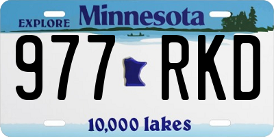 MN license plate 977RKD