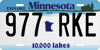MN license plate 977RKE