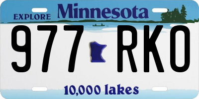 MN license plate 977RKO