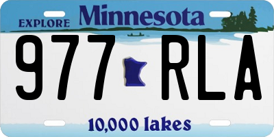 MN license plate 977RLA