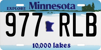 MN license plate 977RLB